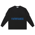 Layered Long Sleeve Oversized Black Tee
