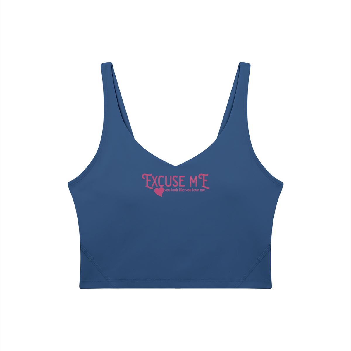 Women's V-Neck Excuse Me Sports Bra