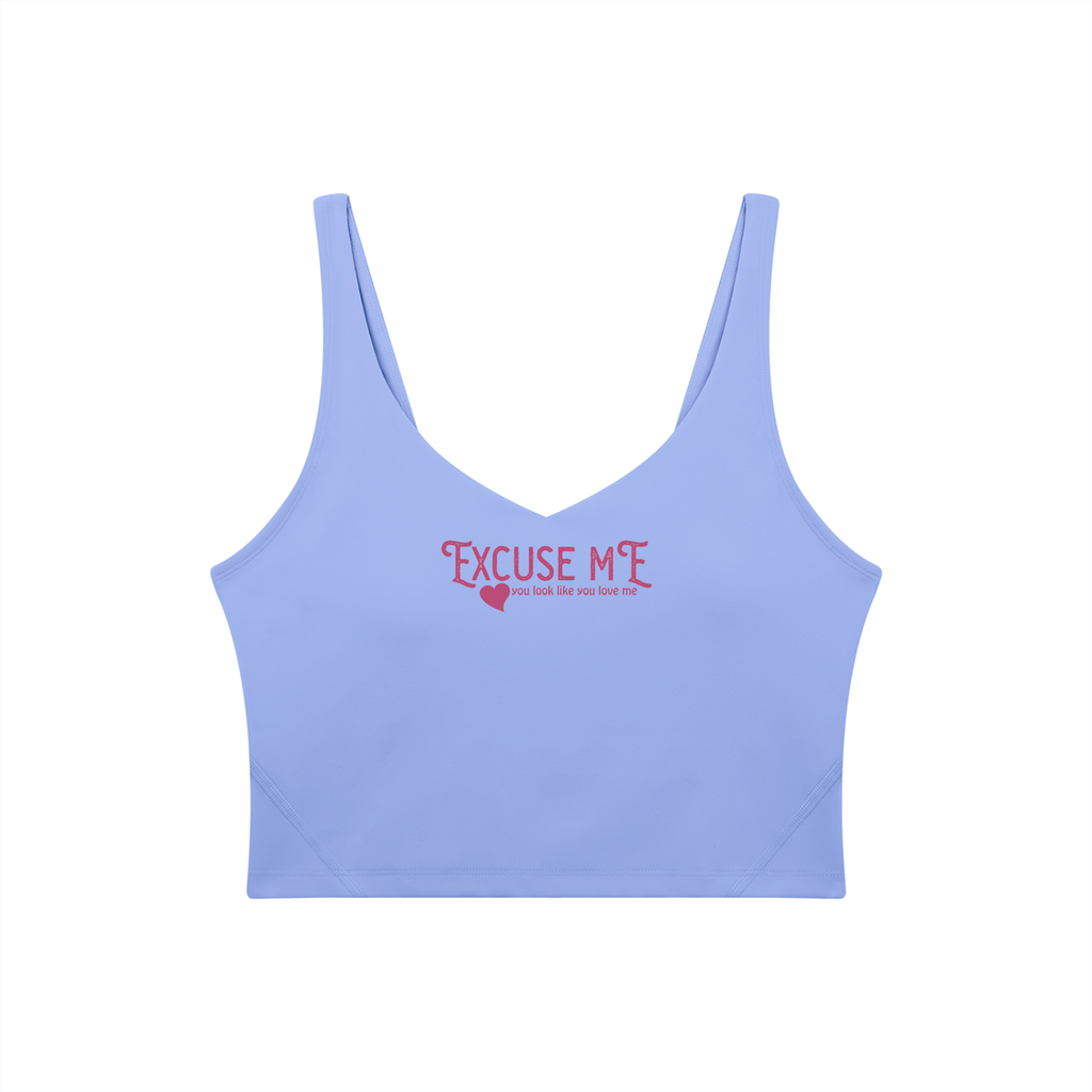 Women's V-Neck Excuse Me Sports Bra