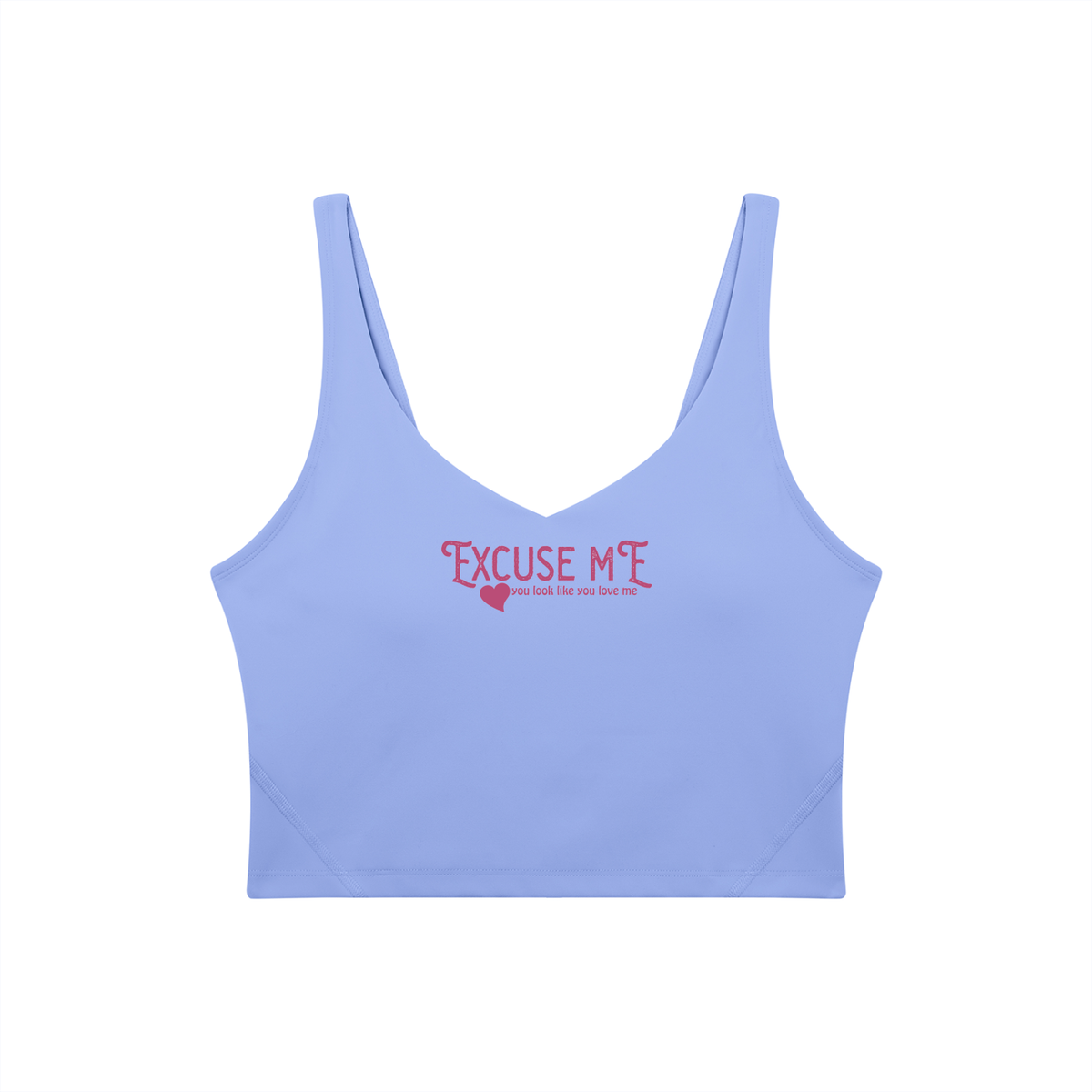 Women's V-Neck Excuse Me Sports Bra